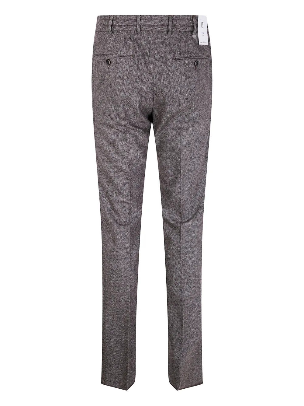 PT Torino herringbone-pattern trousers - Bruin