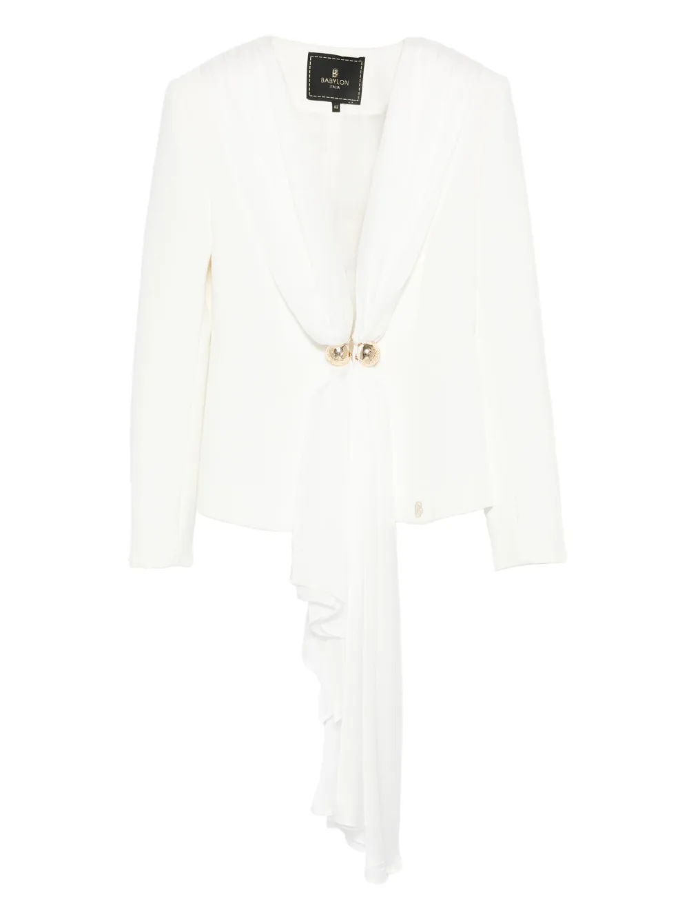 Babylone Paris bead-embellished draped jacket | White | Image 1
