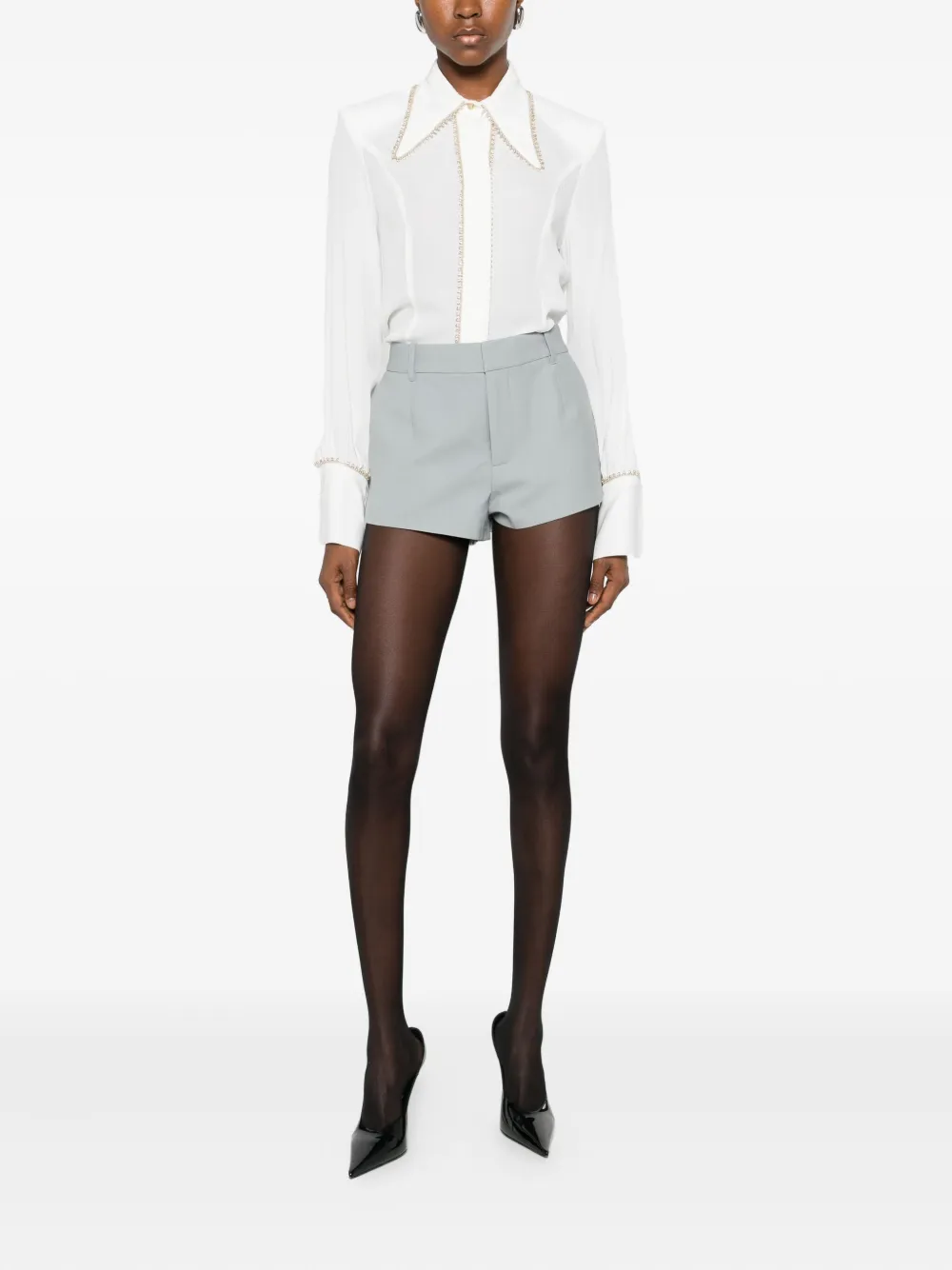 Babylone Paris long sleeve shirt - Wit