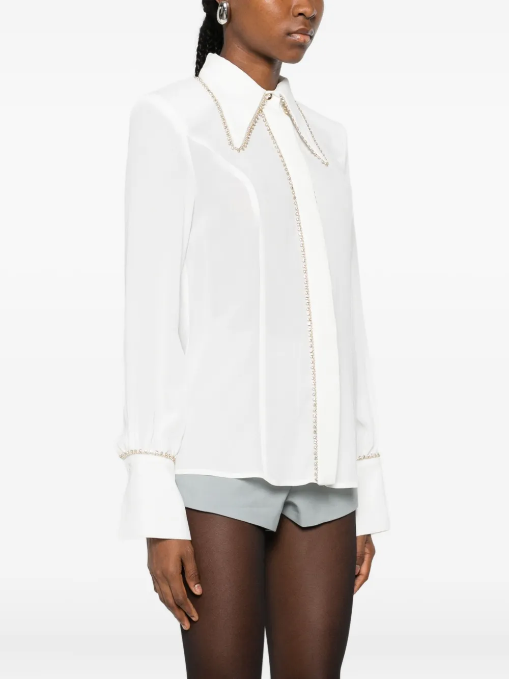 Babylone Paris Long Sleeve Shirt In White