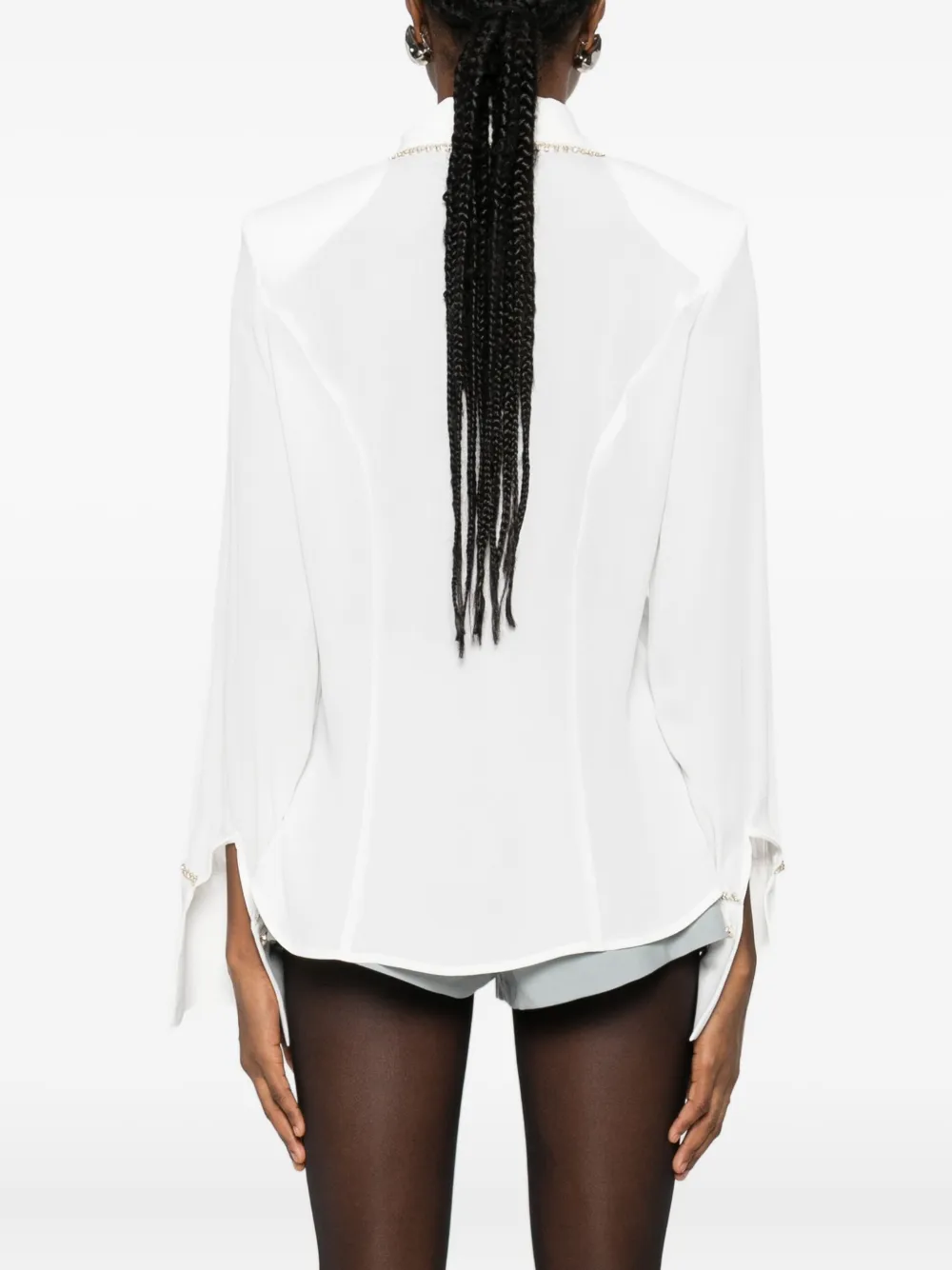 Babylone Paris Long Sleeve Shirt In White