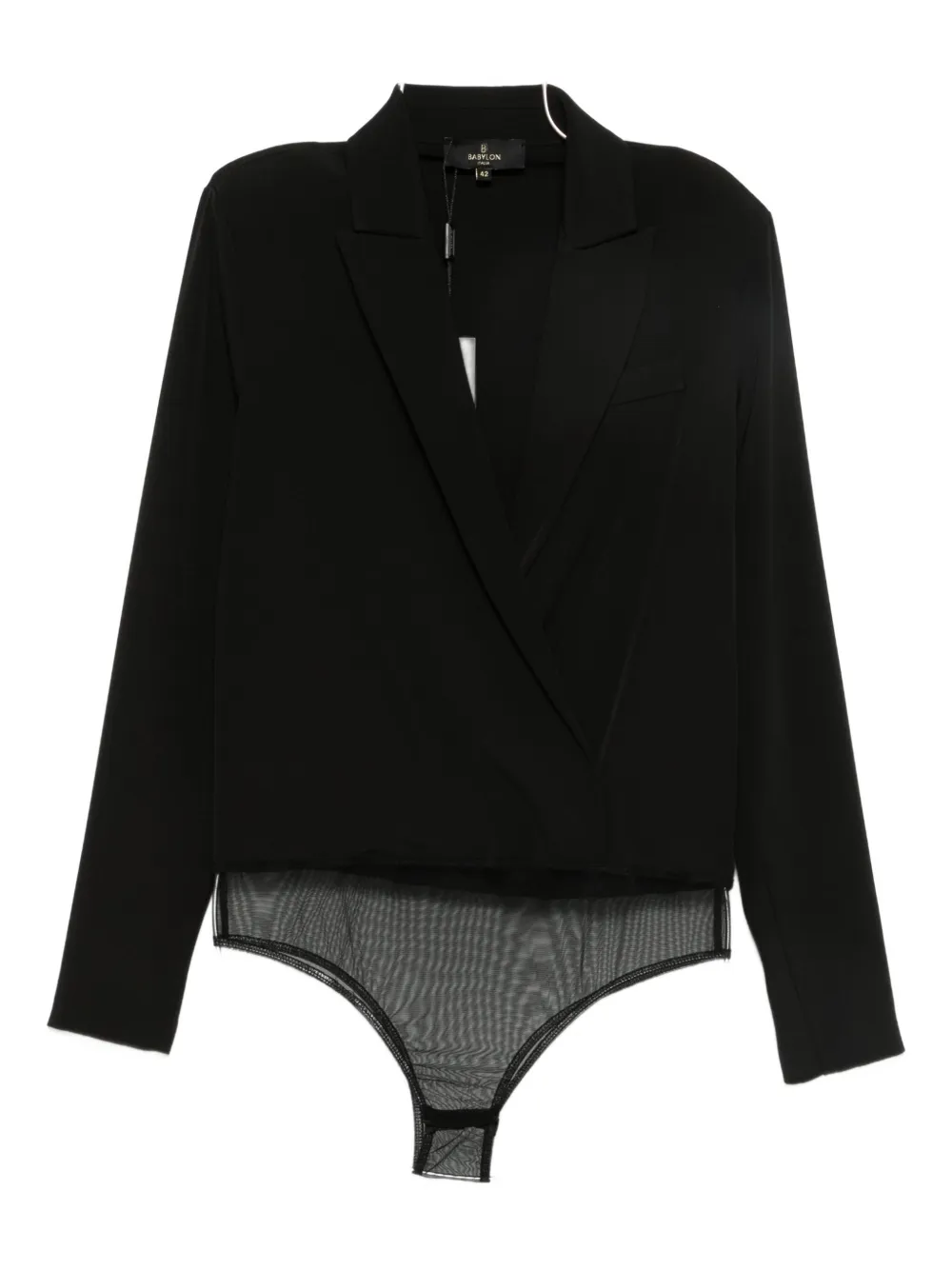 Babylone Paris V-neck Bodysuit In Black