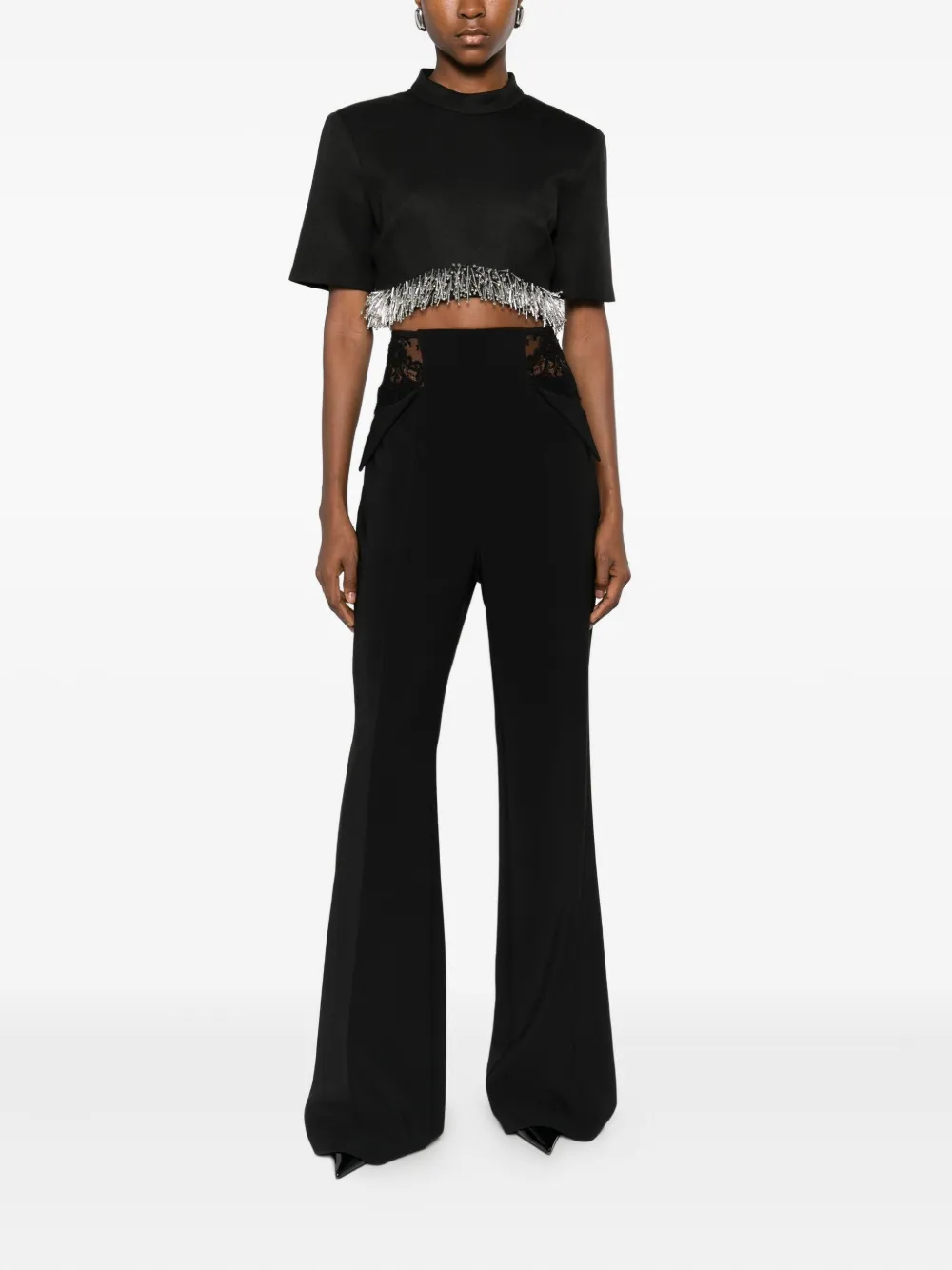 Babylone Paris Eureka flared trousers - Zwart