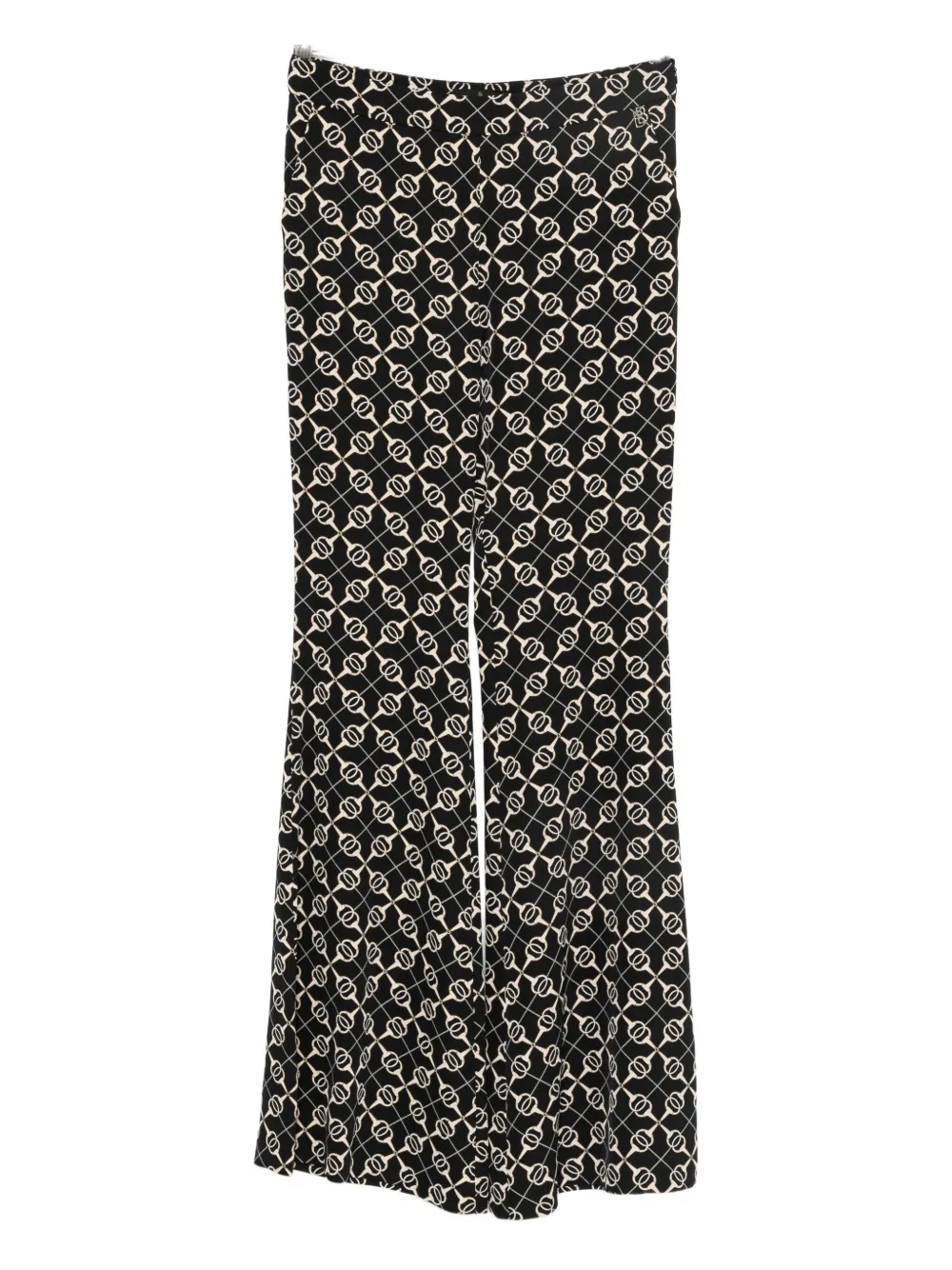 Babylone Paris Patterned Trousers In Black