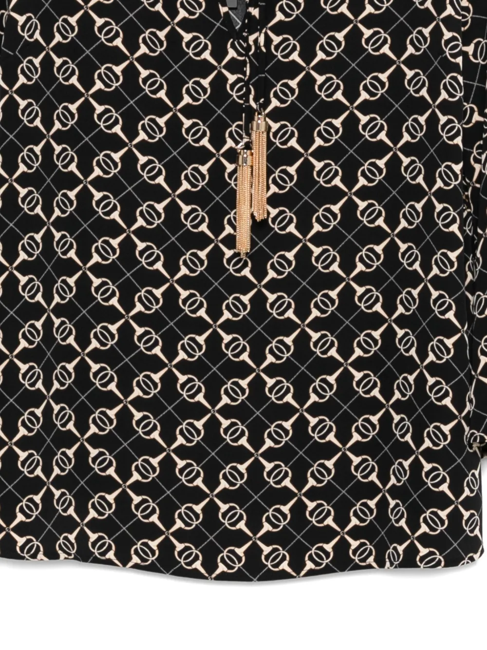  Babylone Paris Geometric-pattern Shirt - Black 