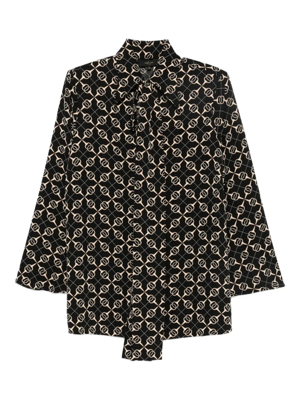 Babylone Paris geometric-pattern shirt - Nero