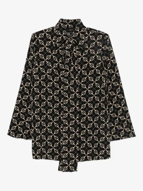 Babylone Paris geometric-pattern shirt