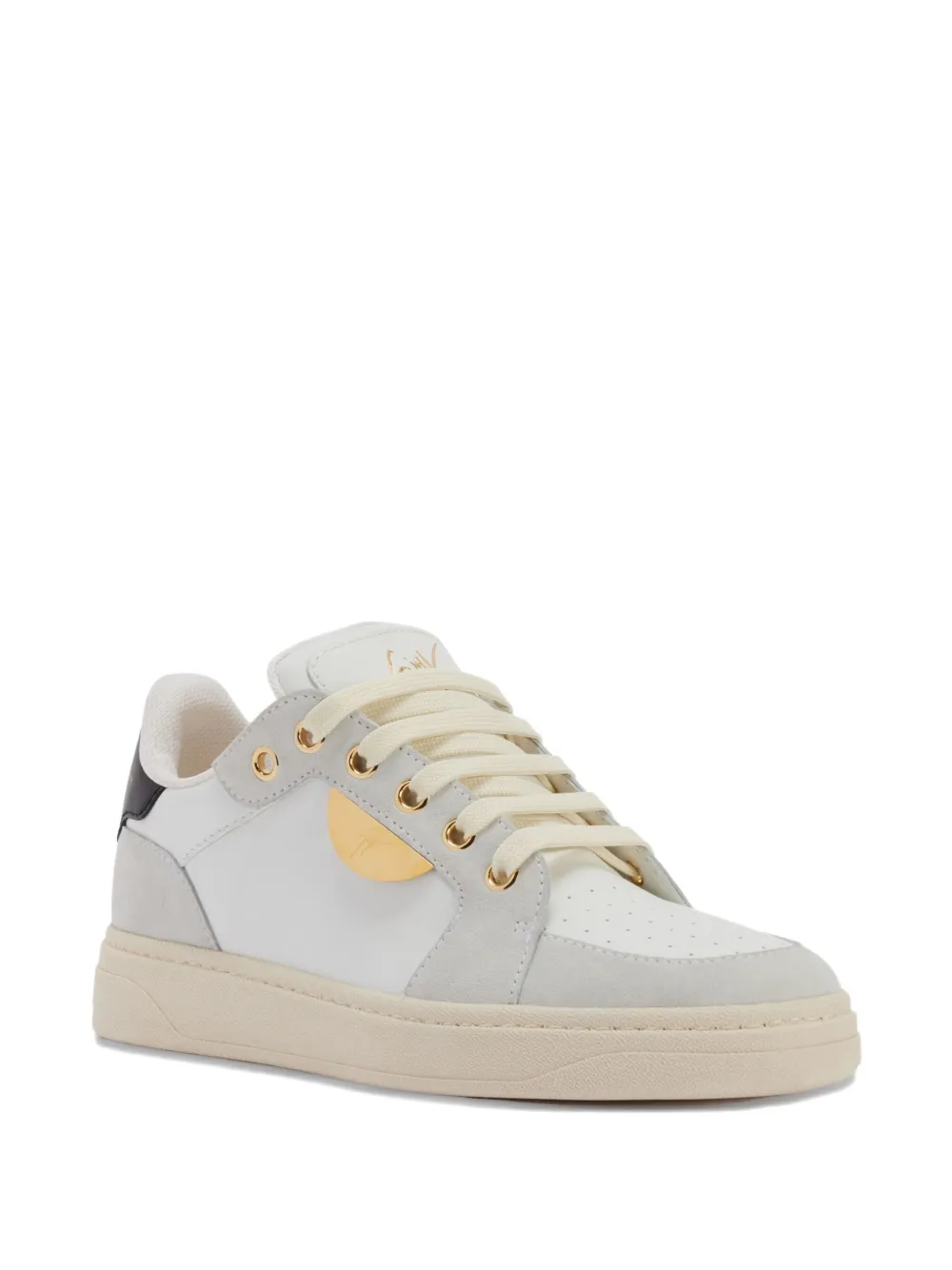 Giuseppe Zanotti GZ94 METAL leren sneakers Wit