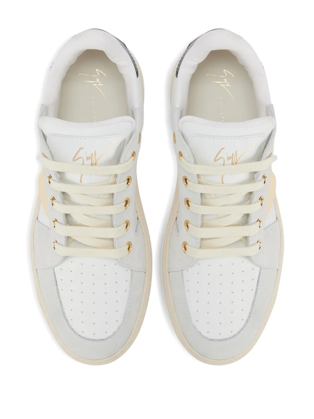 Giuseppe Zanotti GZ94 METAL leren sneakers Wit