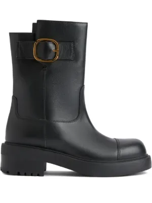 Versace メドゥーサ レザーブーツ | ブラック | FARFETCH JP
