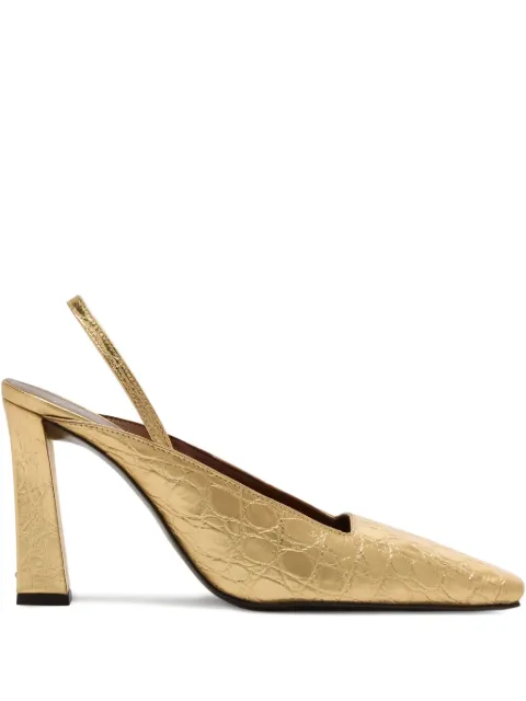 Giuseppe Zanotti 90mm Brendha crocodile-print square-toe 