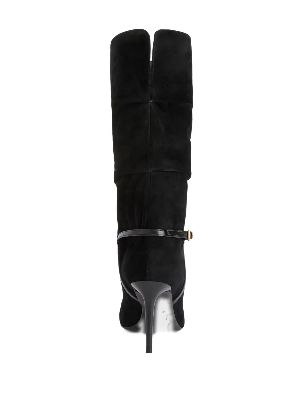 Giuseppe Zanotti 85mm Secret Pleated Suede Boots In Black
