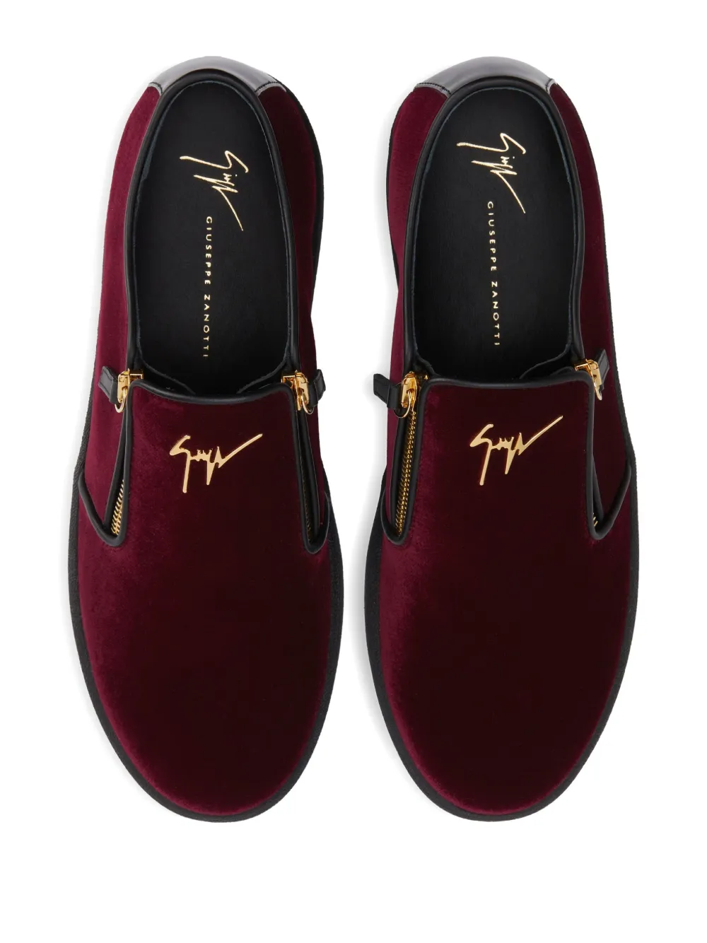 Giuseppe Zanotti Gz-kobe slip-on sneakers met rits en kenmerkende detail Rood