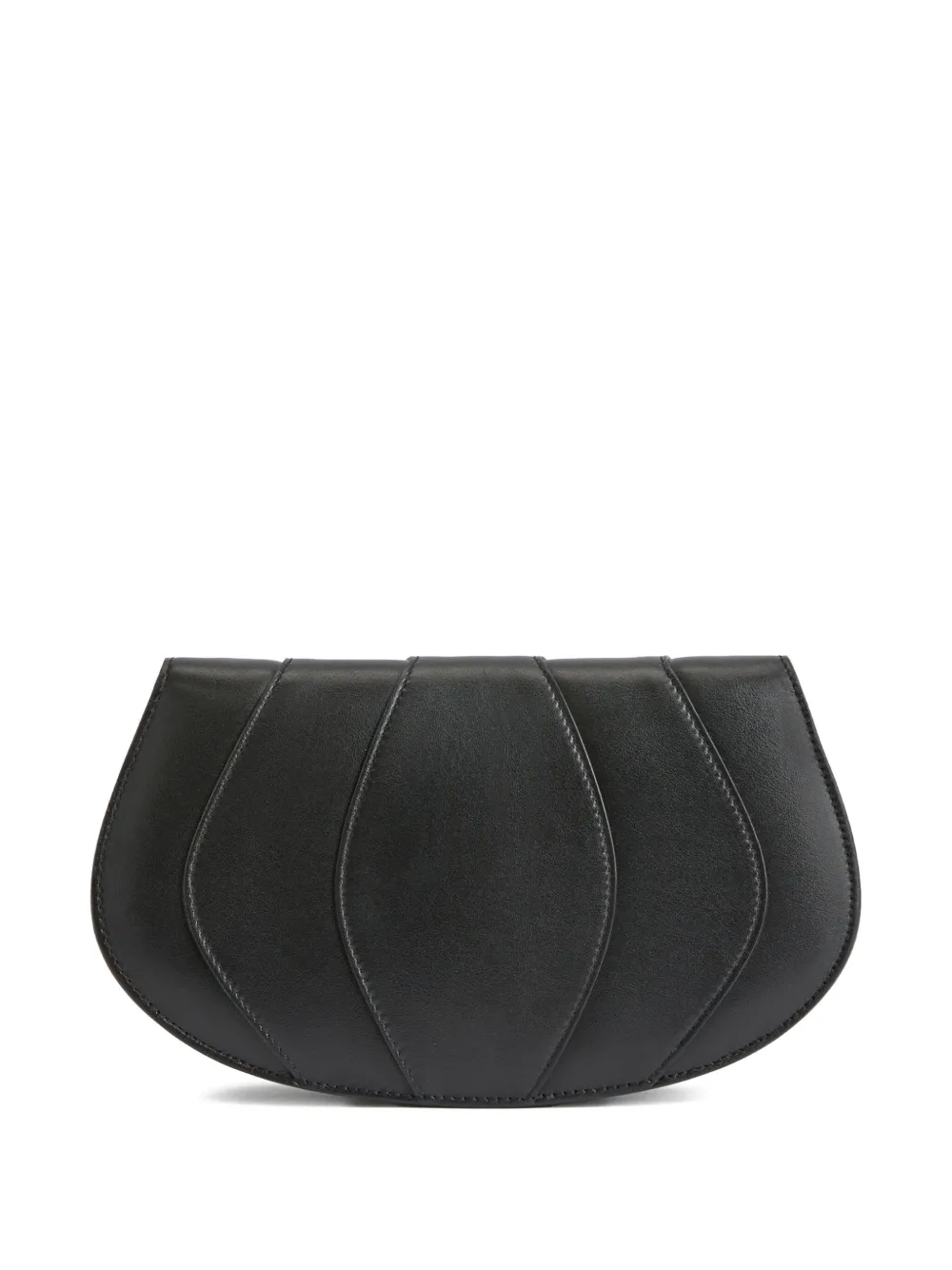 Giuseppe Zanotti Orbits Leather Clutch Bag In Black