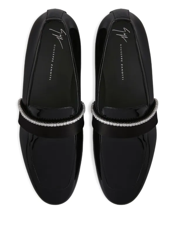 Giuseppe Zanotti Arnaud ラインストーン ローファー | ブラック  display picture 3