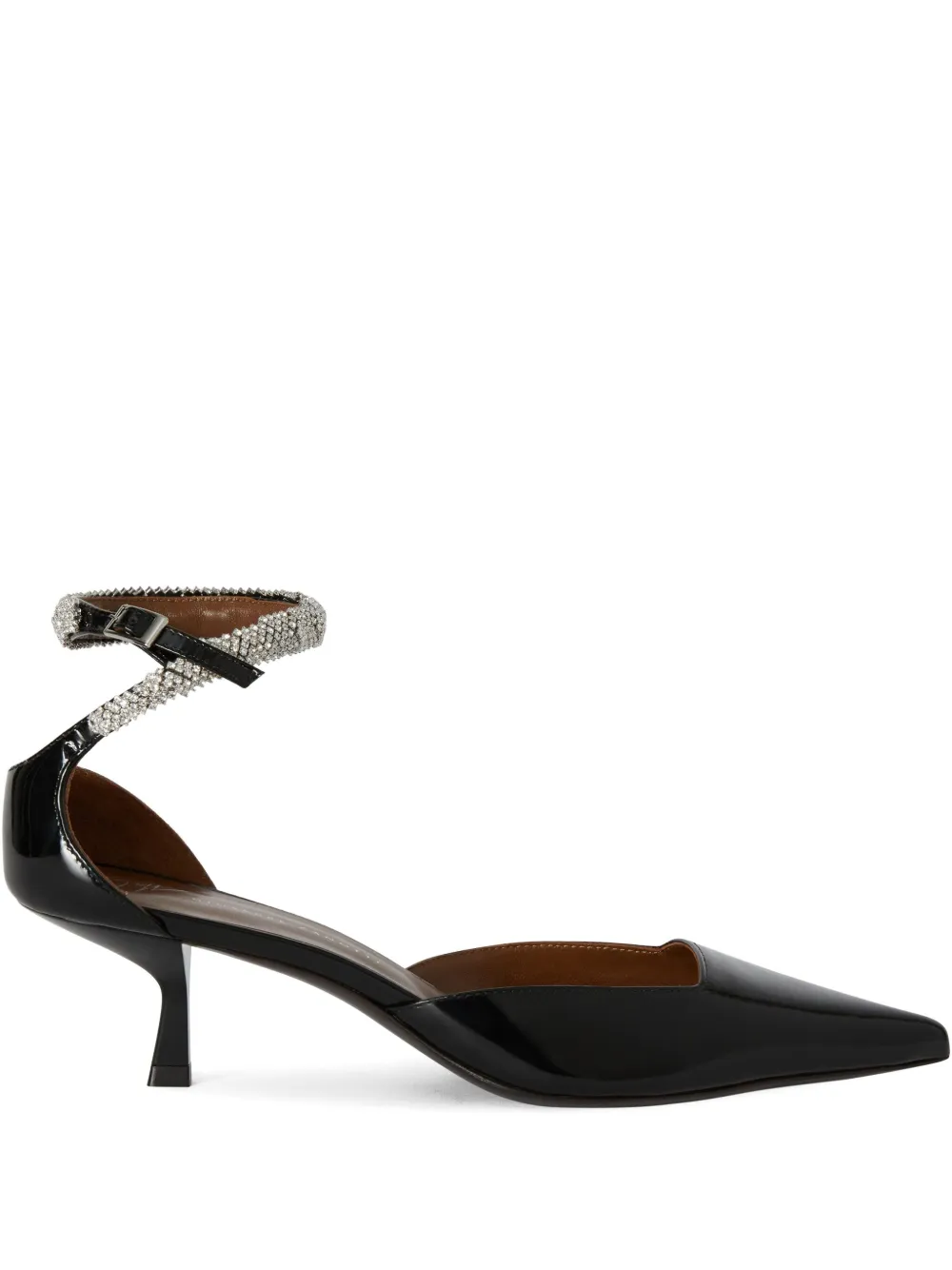 Giuseppe Zanotti 50mm Elenie Crystal-embellished Pumps In Black