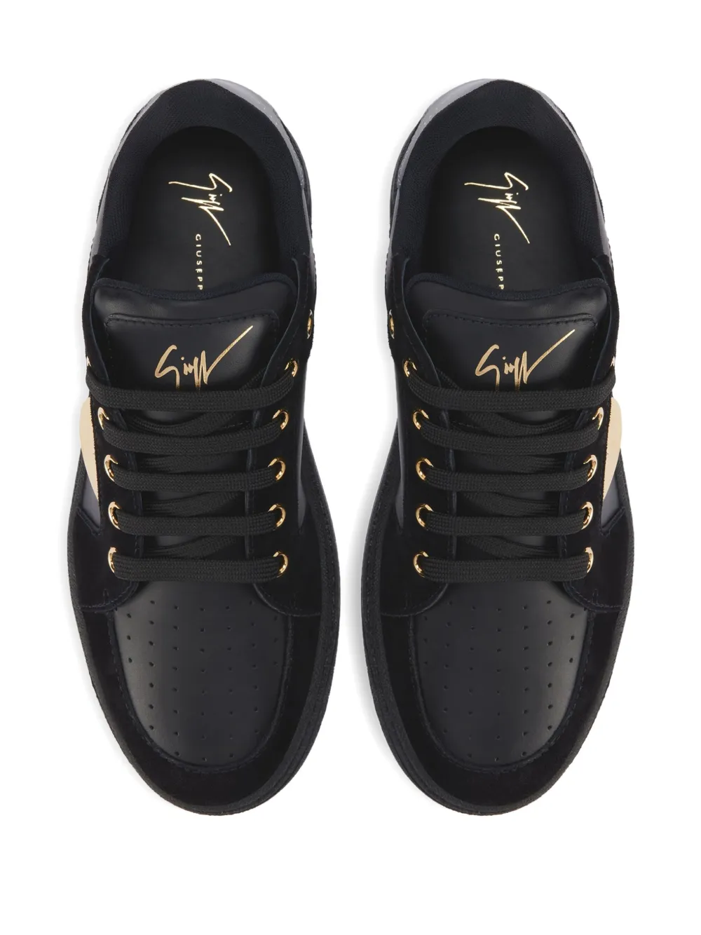 Giuseppe Zanotti Leren sneakers Zwart