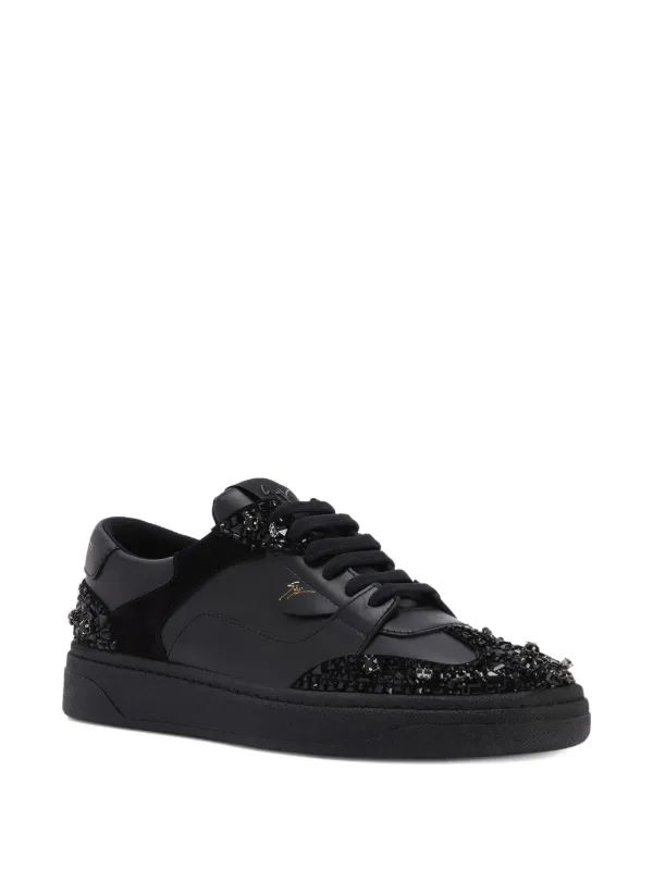 Giuseppe Zanotti スエード ビーズ スニーカー | ブラック | FARFETCH JP