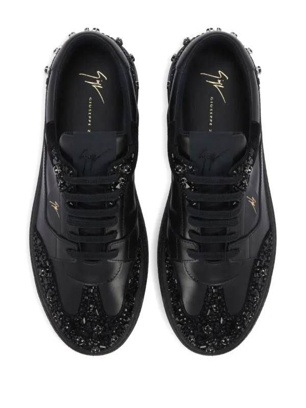 Giuseppe Zanotti スエード ビーズ スニーカー | ブラック | FARFETCH JP