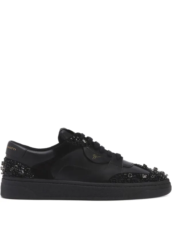 Giuseppe Zanotti スエード ビーズ スニーカー | ブラック | FARFETCH JP