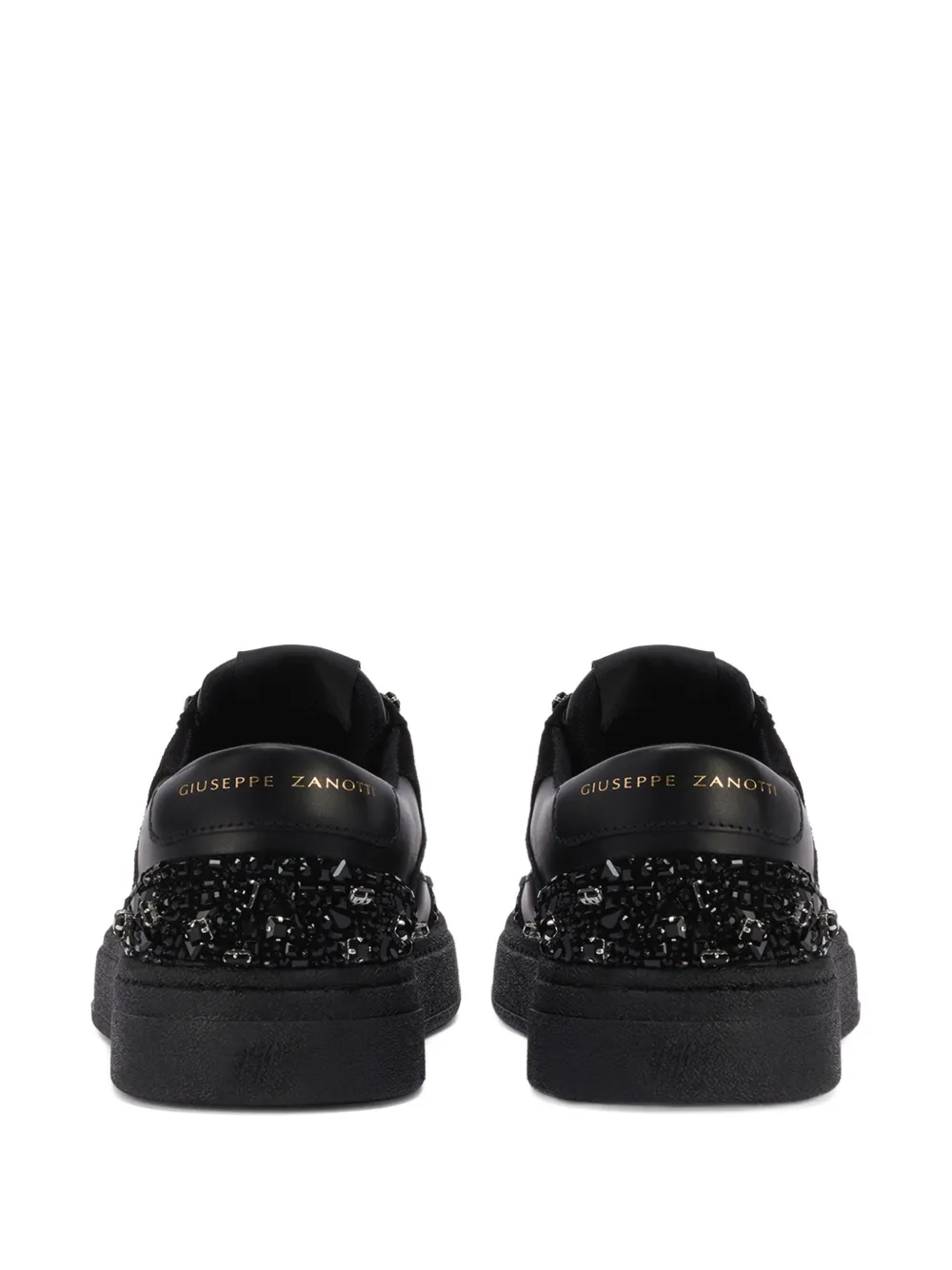 Giuseppe Zanotti Suède sneakers met kralen Zwart
