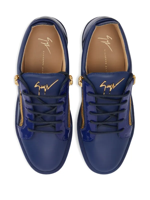 Giuseppe Zanotti Frankie レザースニーカー | ブルー | FARFETCH JP