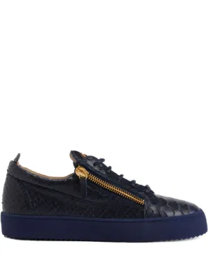 Giuseppe Zanotti Frankie snakeskin-effect Sneakers | Grey