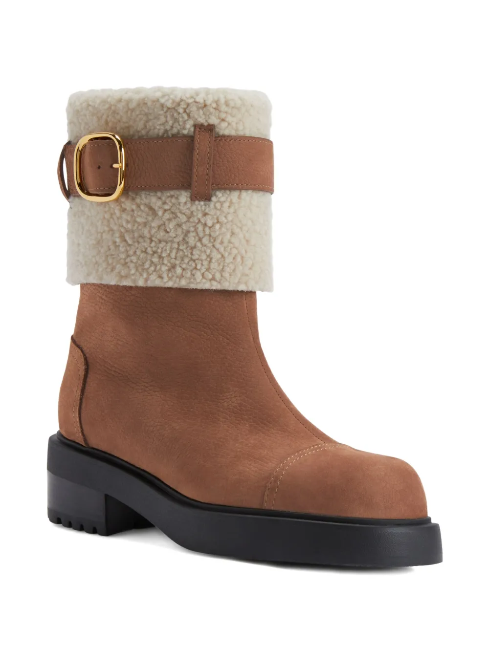 Giuseppe Zanotti Courmayeur Buckle-detail Boot In Brown