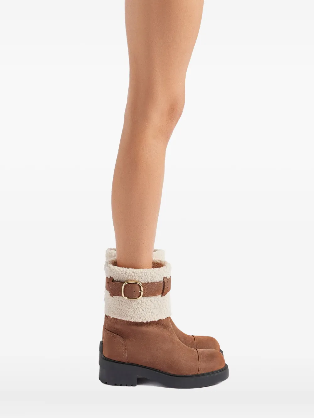 Giuseppe Zanotti Courmayeur Buckle-detail Boot In Brown