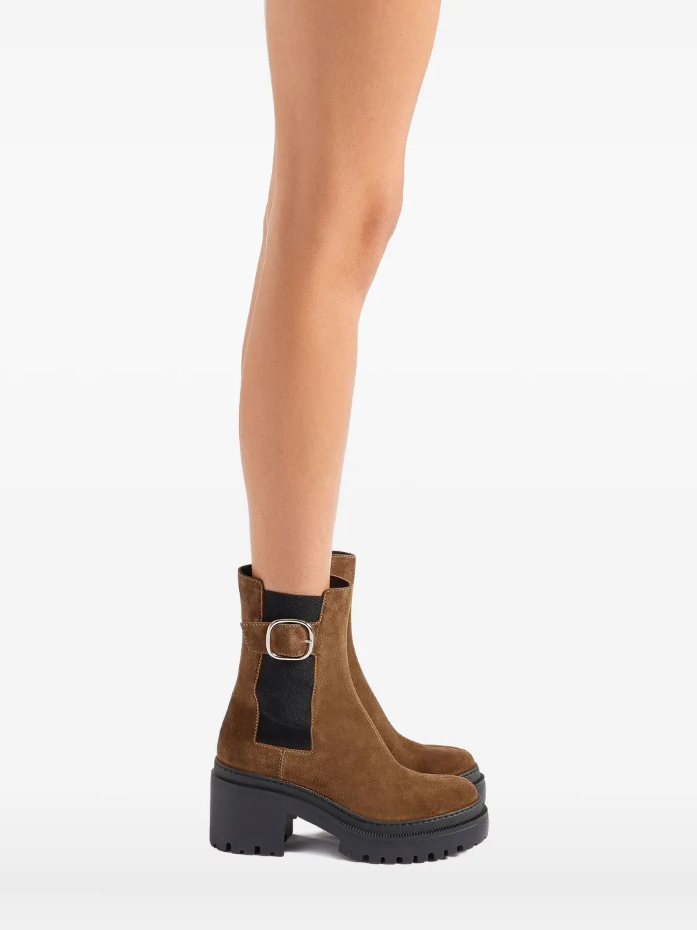 Giuseppe Zanotti Mairi Buckle Boots In Brown