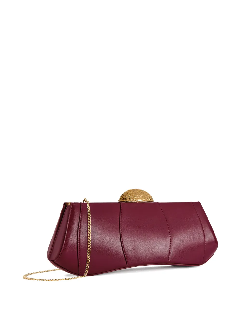 Giuseppe Zanotti Eve Lambskin Clutch Bag In Red