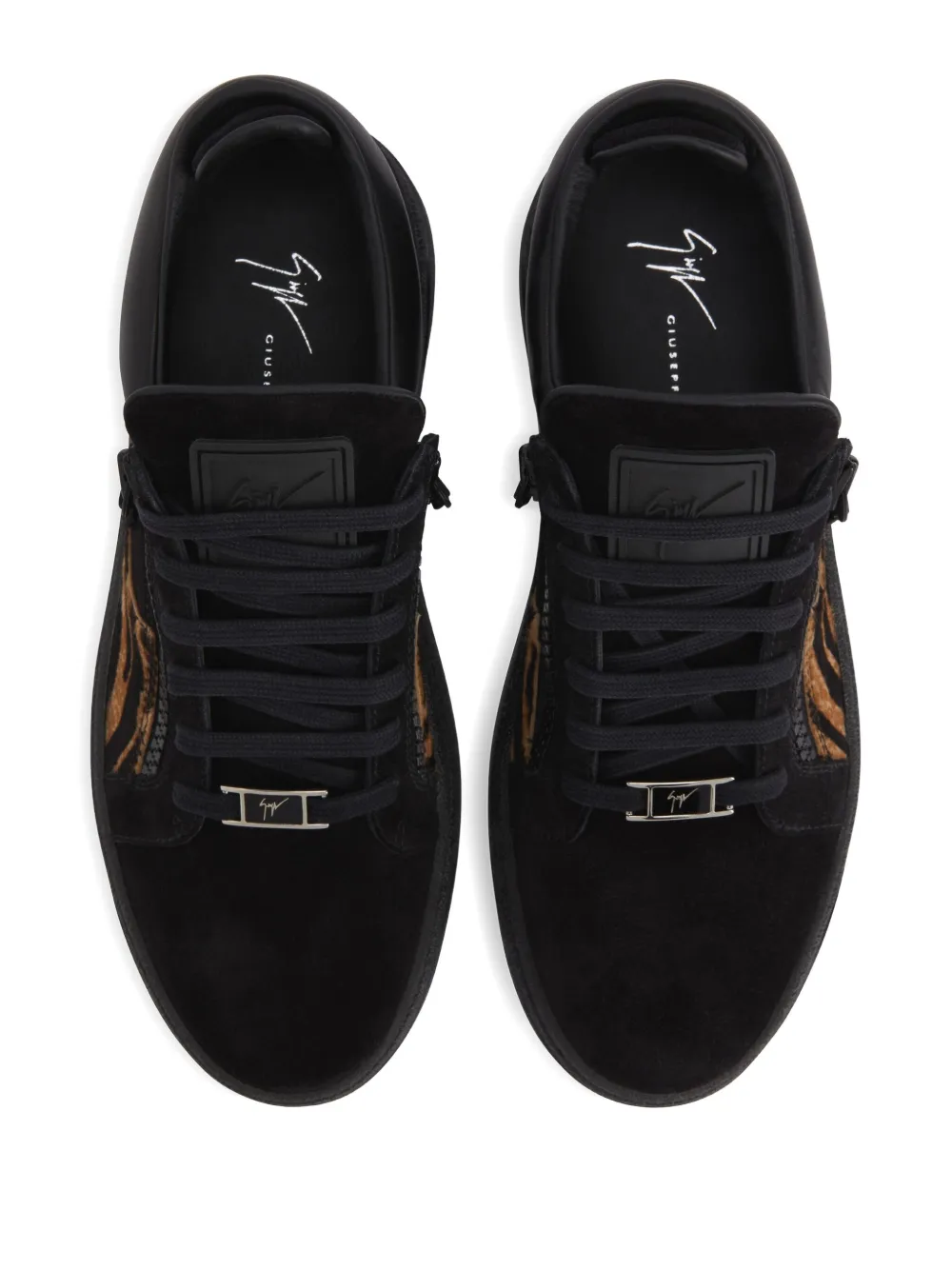 Giuseppe Zanotti GZ94 sneakers met zebraprint Zwart