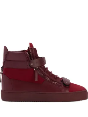 Giuseppe Zanotti Coby ダブルストラップ ミッドカット ベロア