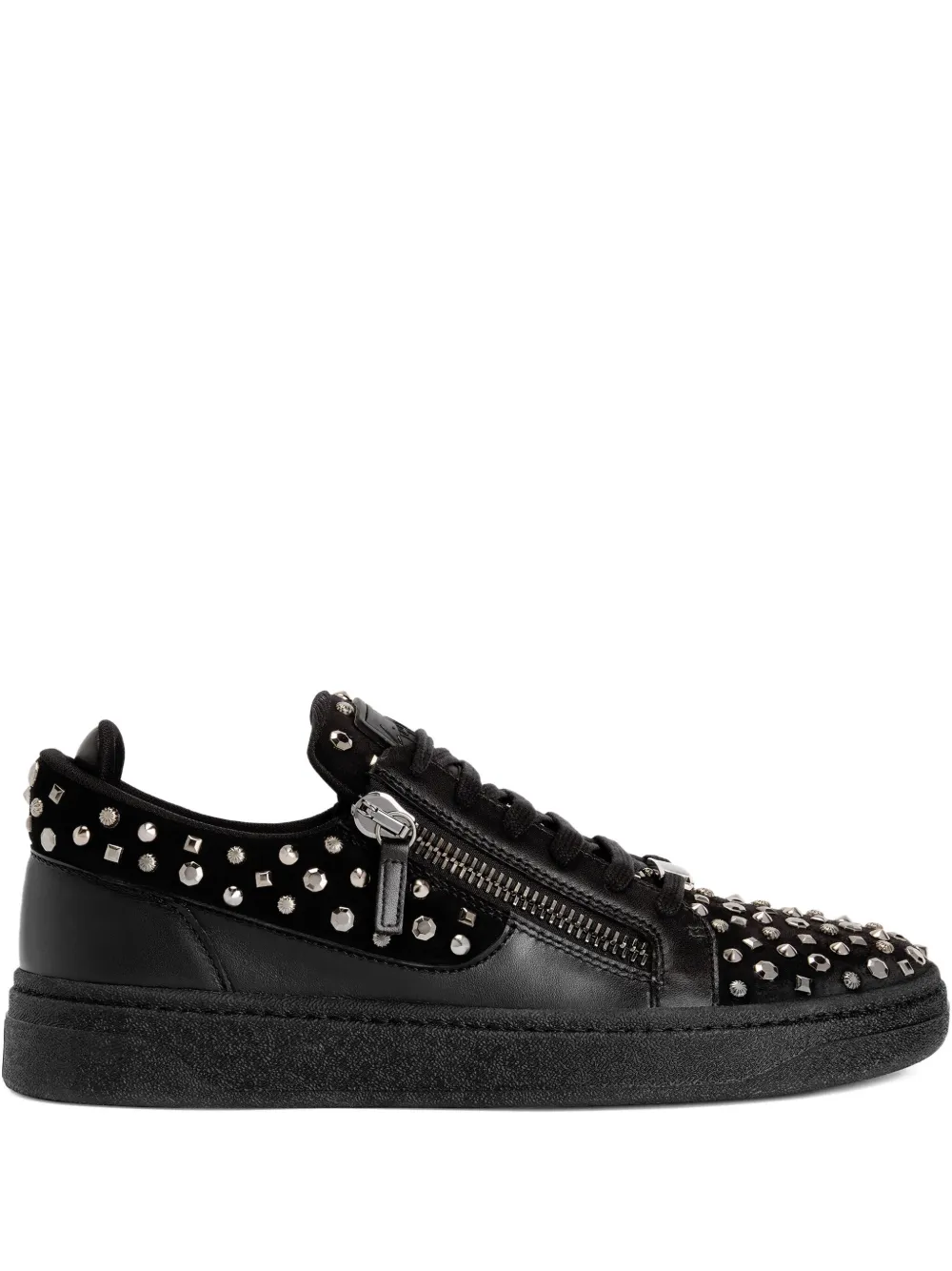 Giuseppe Zanotti baskets zippées GZ94 à détails de clous | noir | Image 1