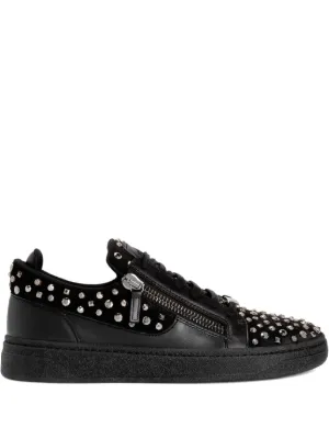 Doublet Spiky Embellished lace-up low-top Sneakers | Black | FARFETCH