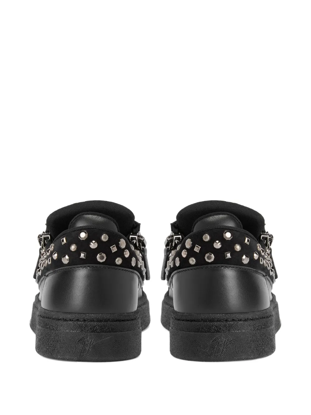 Giuseppe Zanotti GZ94 sneakers met rits en studs Zwart