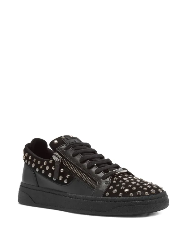 Giuseppe Zanotti GZ94 stud-adorned zip-up Sneakers | Black | FARFETCH
