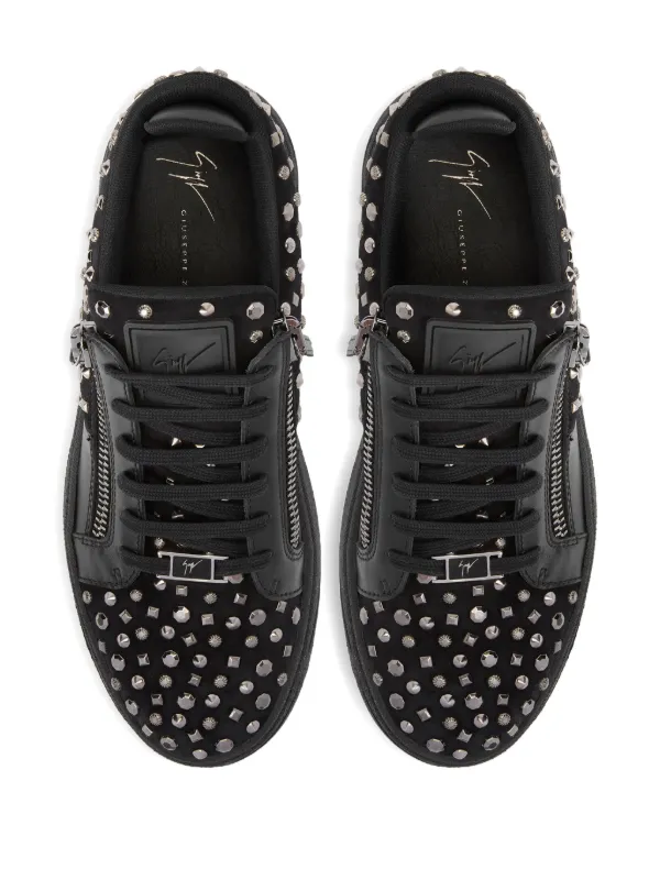 Giuseppe Zanotti GZ94 stud-adorned zip-up Sneakers | Black | FARFETCH