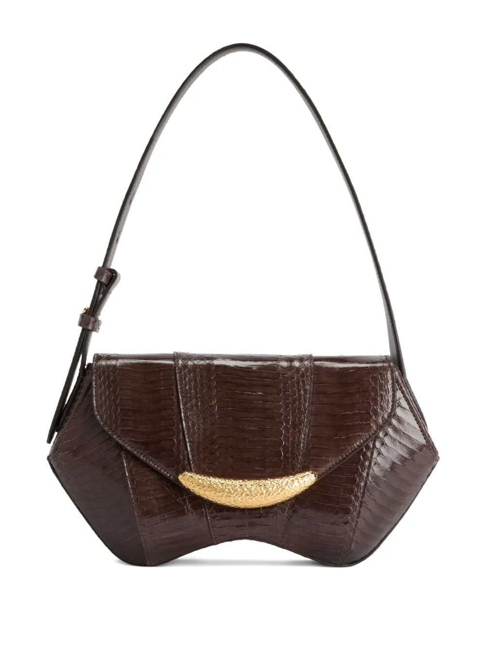 Giuseppe Zanotti snakeskin shoulder bag - Marrone