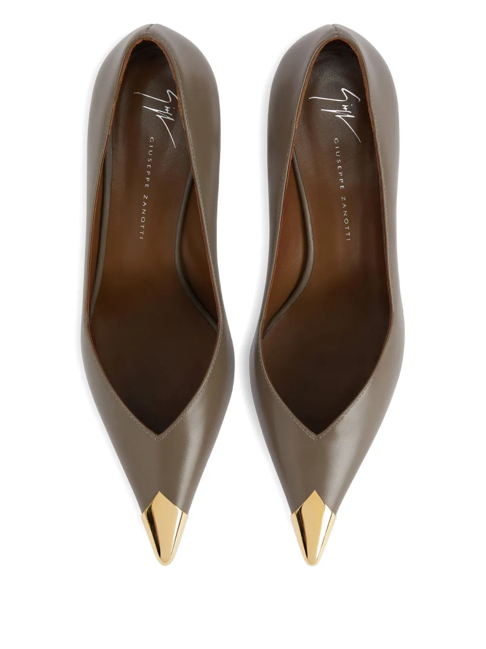 Giuseppe Zanotti 50 mm Melaine pumps met puntige neus Bruin