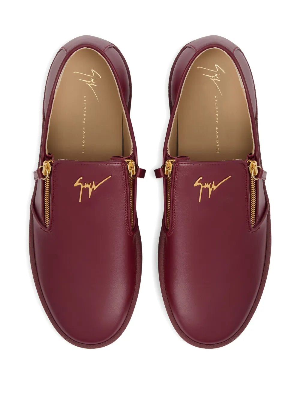 Giuseppe Zanotti Gz-kobe slip-on sneakers met rits en kenmerkende detail Rood