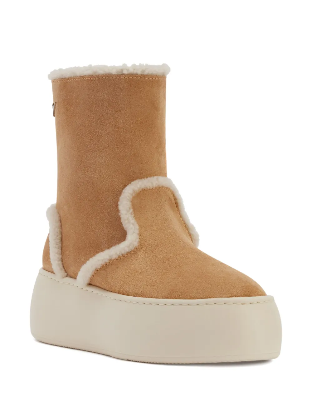 Giuseppe Zanotti Gz League Shearling Platform Boots In Multi