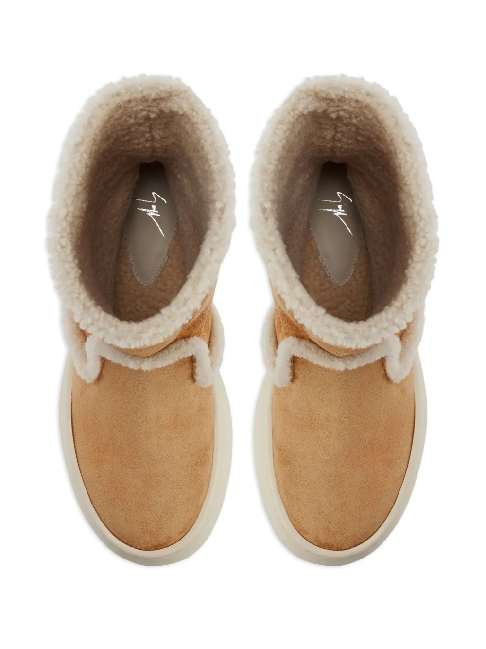 Giuseppe Zanotti Gz League Shearling Platform Boots In Multi