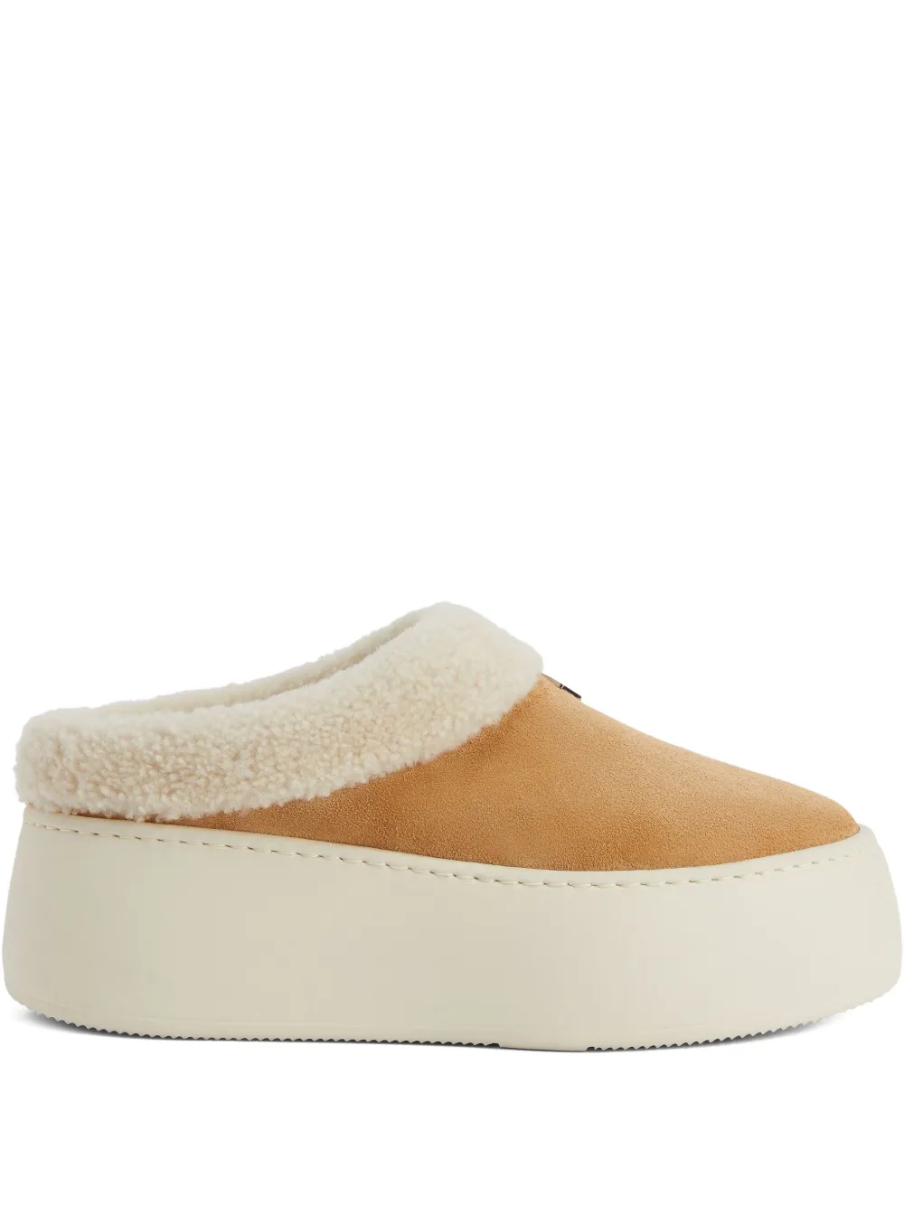 Giuseppe Zanotti faux-shearling platform clogs | marrón | Image 1