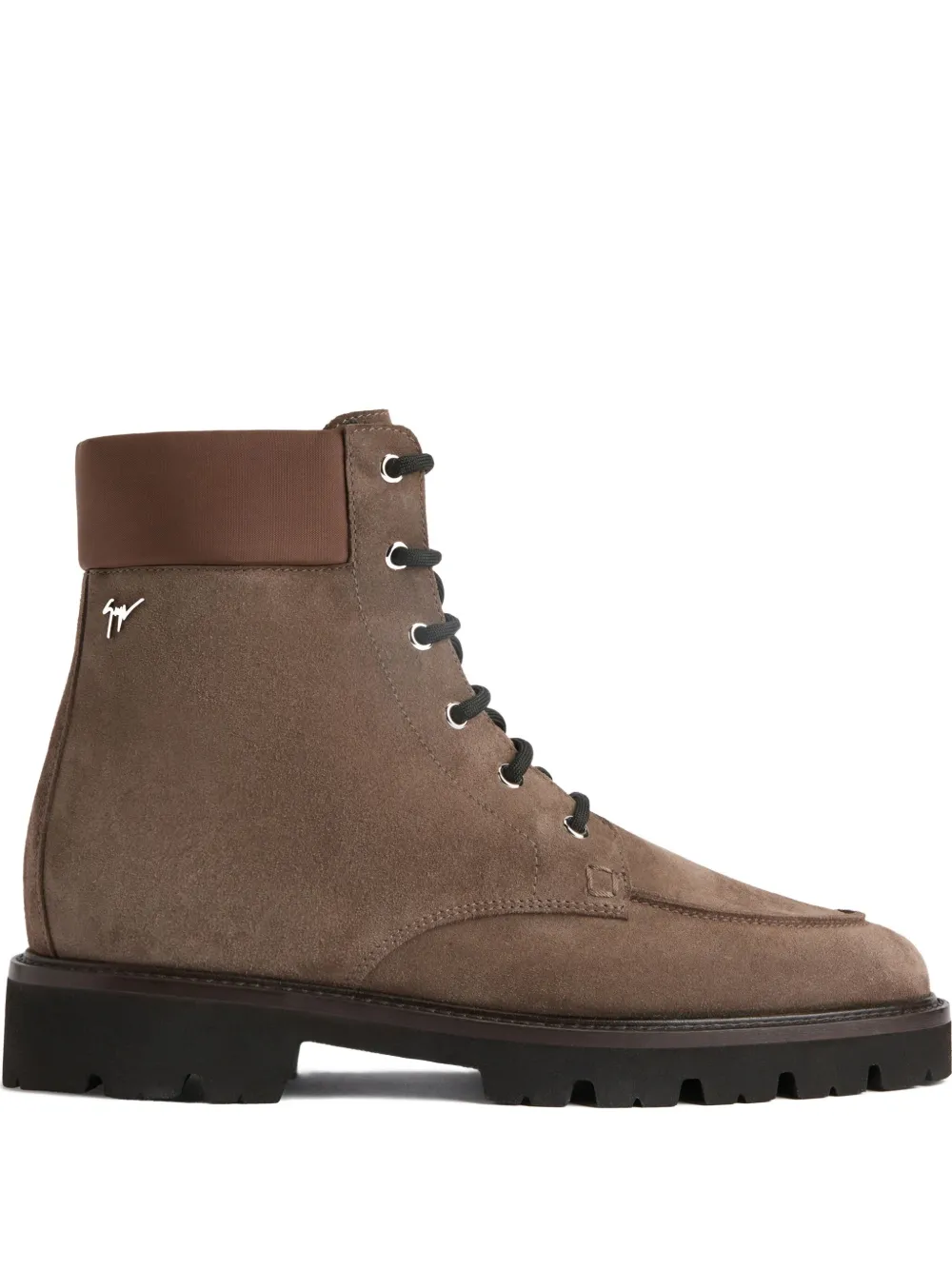 Giuseppe Zanotti Zheno Lace-up Suede Boots In Animal Print