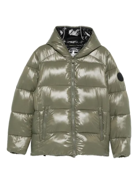 Save The Duck logo-appliqué coat