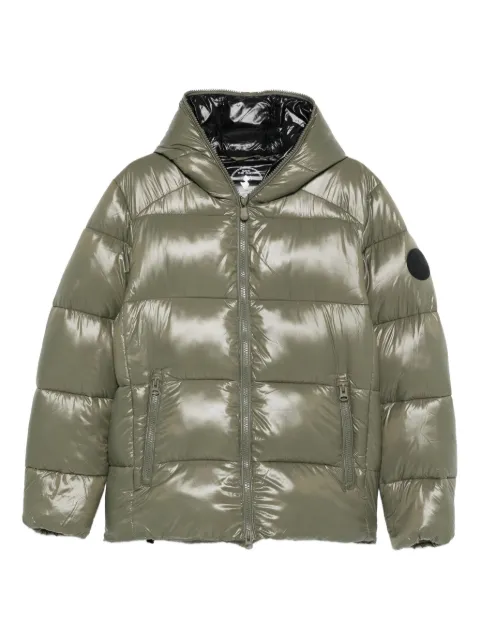 Save The Duck logo-appliqué coat