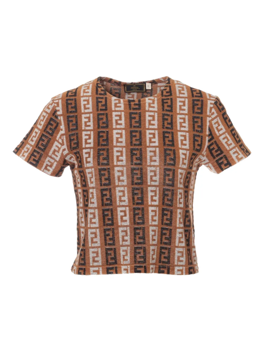 Fendi Pre-Owned 1980-1990 FF logo short-sleeve T-shirt | Brown | Image 1