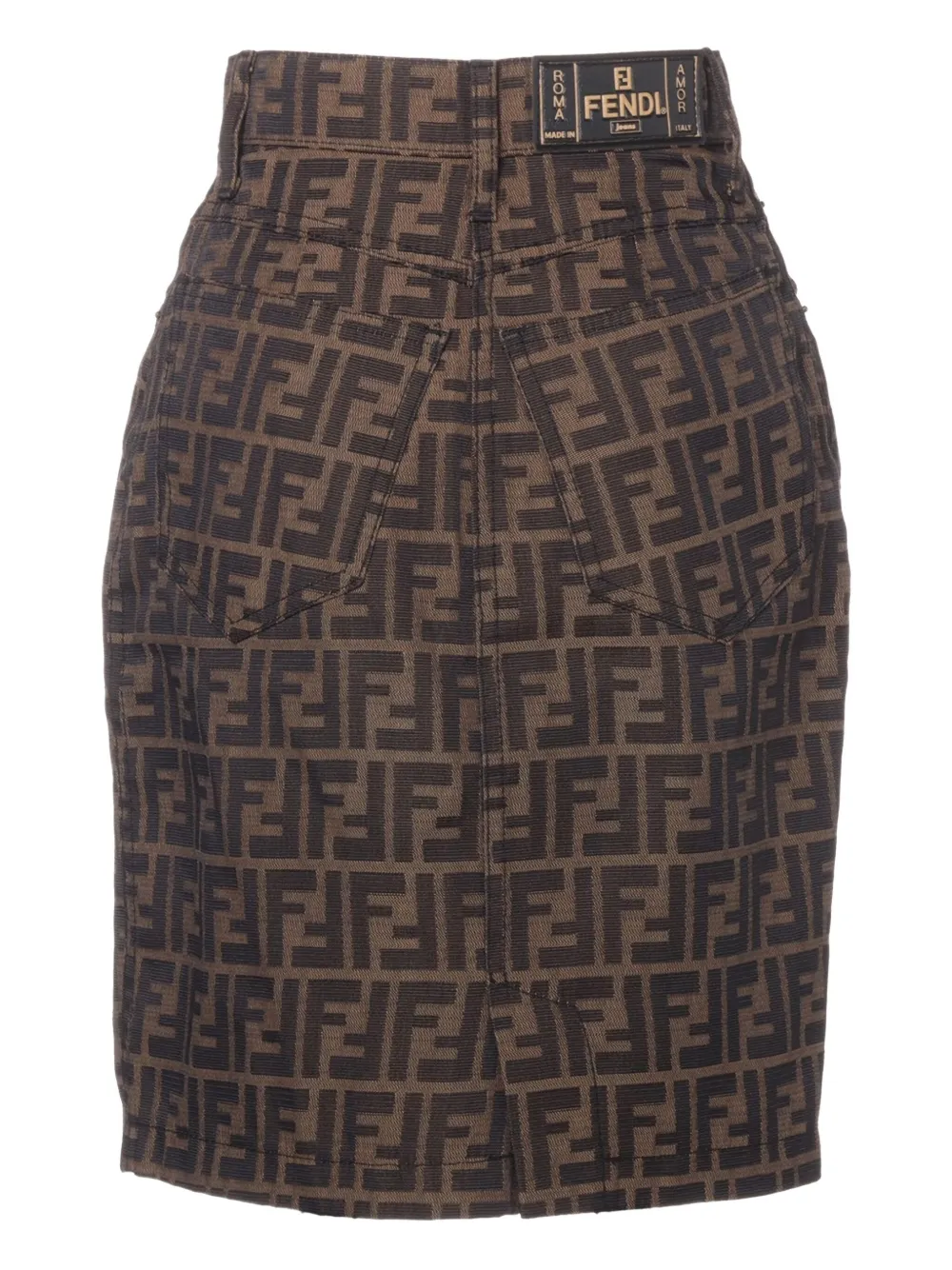 Fendi Pre-Owned 1970-1980 Zucca mini skirt | Brown | Image 1
