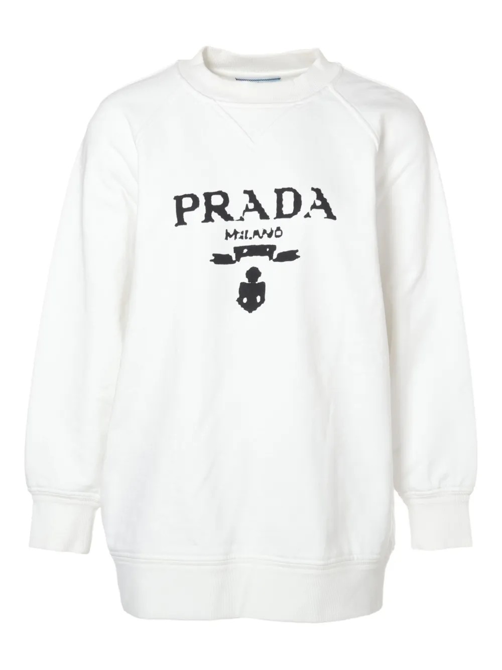 Pre-owned Prada 2021 Logo-pirint Sweatshirt In White